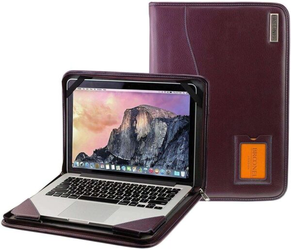 Broonel - Contour Series - Purple Heavy Duty Leather Protective Case - Compatible with Lenovo Yoga Duet 7i 2-in-1 13 Tablet