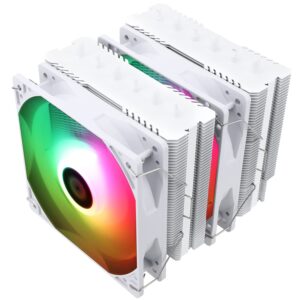 Thermalright P A 120 SE ARGB White CPU Air Cooler, 6 Heat Pipes CPU Cooler, Dual 120mm TL-C12CW-S PWM Fan, Aluminium Heatsink Cover, AGHP Technology, for AMD AM4/Intel 1700/1150/1151/1200