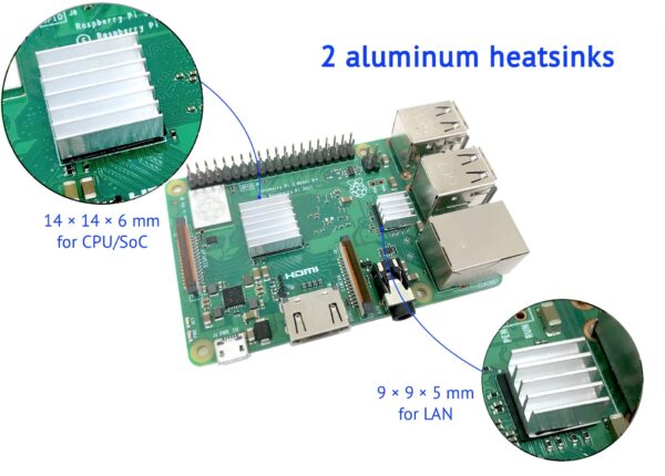 Micro Connectors Aluminum Raspberry Pi 3 Case for Model B B+ with Heatsinks and UL Approved On/Off Switch 5V/2.5A Power Supply Adapter - Blue (RAS-03BLPWR-PI) - Image 7