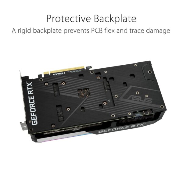 ASUS Dual NVIDIA GeForce RTX 3060 Ti V2 OC Edition Gaming Graphics Card (PCIe 4.0, 8GB GDDR6 Memory, LHR, HDMI 2.1, DisplayPort 1.4a, Axial-tech Fan Design, Dual BIOS, Protective Backplate) (Renewed) - Image 7