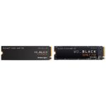 WD_BLACK 2TB SN850X NVMe Internal Gaming SSD Solid State Drive – Gen4 PCIe, M.2 2280, Up to 7,300 MB/s – WDS200T2X0E & 1TB SN770 NVMe Internal Gaming SSD Solid State Drive