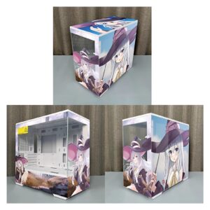 Computer Cases,Mid-Tower PC Gaming Case M-ATX/ITX - Front I/O USB 3.0 /Type-C Port - 270 ° Panoramic View Tempered Glass Panel - Can Be Customized Privately