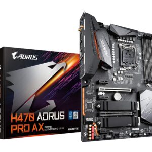 Gigabyte H470 AORUS PRO AX (LGA1200/INTEL/H470/ATX/SATA 6Gb/s/USB3.2 Gen 2/WiFi 6/2.5 GbE LAN/HDMI/DP/Dual M.2/DDR4/Motherboard) (Renewed)