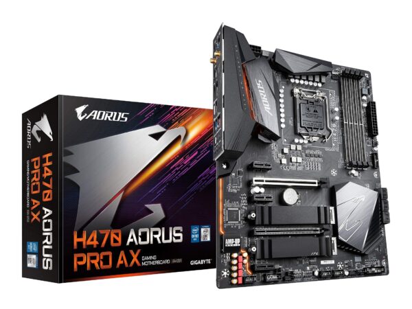 Gigabyte H470 AORUS PRO AX (LGA1200/INTEL/H470/ATX/SATA 6Gb/s/USB3.2 Gen 2/WiFi 6/2.5 GbE LAN/HDMI/DP/Dual M.2/DDR4/Motherboard) (Renewed)
