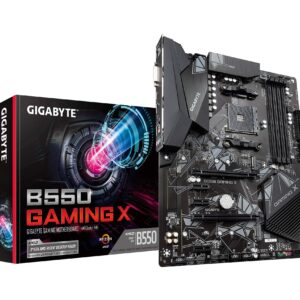 GIGABYTE B550 Gaming X (AM4 AMD/B550/ATX/Dual M.2/SATA 6Gb/s/USB 3.2 Gen 2/PCIe 4.0/HDMI/DVI/USB 3.1 Gen 2/DDR4/Gaming Motherboard) (Renewed)
