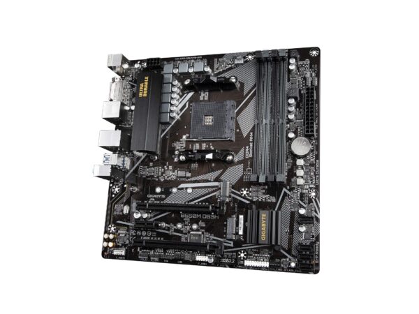 GIGABYTE B550M DS3H (AM4 AMD/B550/Micro ATX/Dual M.2/SATA 6Gb/s/USB 3.2 Gen 1/PCIe 4.0/HMDI/DVI/DDR4/Motherboard) (Renewed) - Image 3