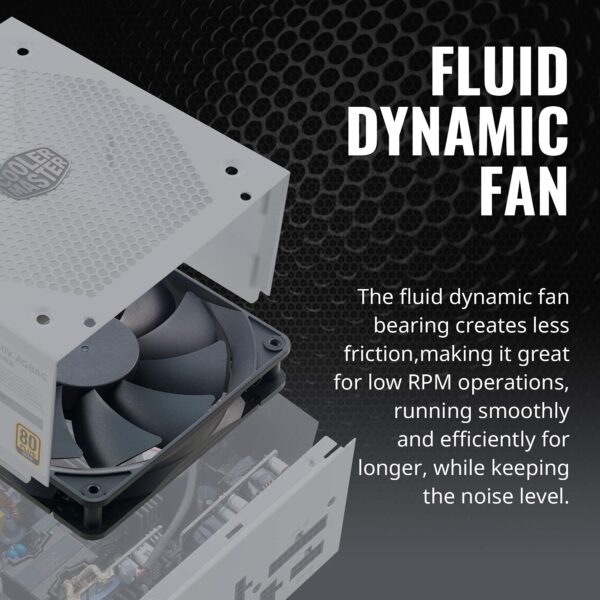 Cooler Master V750 Gold White Edition V2 Full Modular,750W, 80+ Gold Efficiency, Semi-fanless Operation, 16AWG PCIe high-Efficiency Cables (Renewed) - Image 6