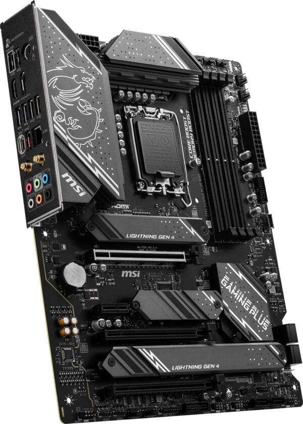 MSI Z790 GAMING PLUS WIFI-AMZ Gaming Motherboard (Support 14th/13th/12th Gen Intel Processors, LGA 1700, DDR5, PCIe 5.0, M.2 Slots, 2.5Gbps LAN, USB 3.2 Gen2, Wi-Fi 6E, Bluetooth 5.3, ATX) (Renewed) - Image 2