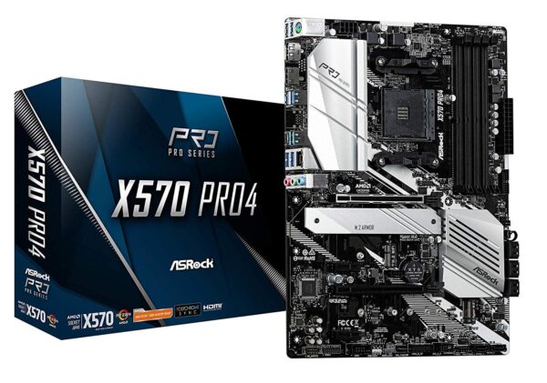 ASRock X570 Pro 4 AM4/4DDR4/HDMI/DP/ATX Motherboard (Renewed)