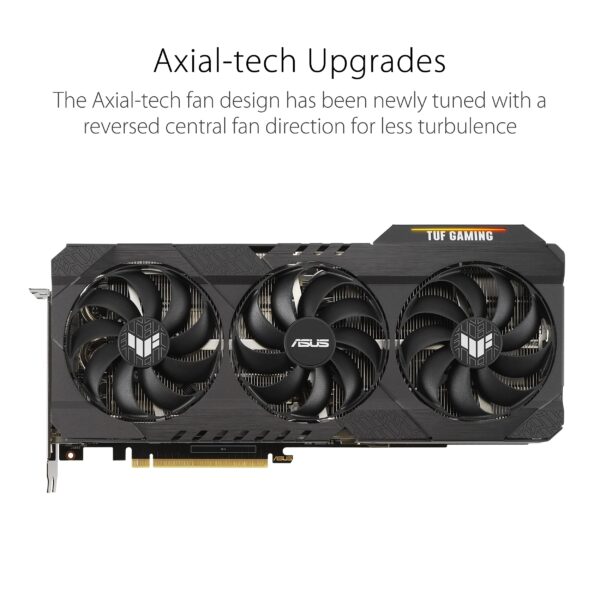 ASUS TUF Gaming NVIDIA GeForce RTX 3070 Ti OC Edition Graphics Card (PCIe 4.0, 8GB GDDR6X, HDMI 2.1, DisplayPort 1.4a, Dual Ball Fan Bearings, Military-Grade Certification, GPU Tweak II) (Renewed) - Image 3