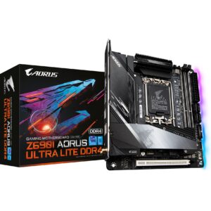 GIGABYTE Z690I AORUS Ultra LITE DDR4 (LGA 1700/ Intel Z690/ Mini-ITX/ DDR4/ Dual M.2/ PCIe 3.0/ USB 3.2 Gen2X2 Type-C/Intel WiFi 6 AX201/ Intel 2.5 GbE LAN/Gaming Motherboard) (Renewed)