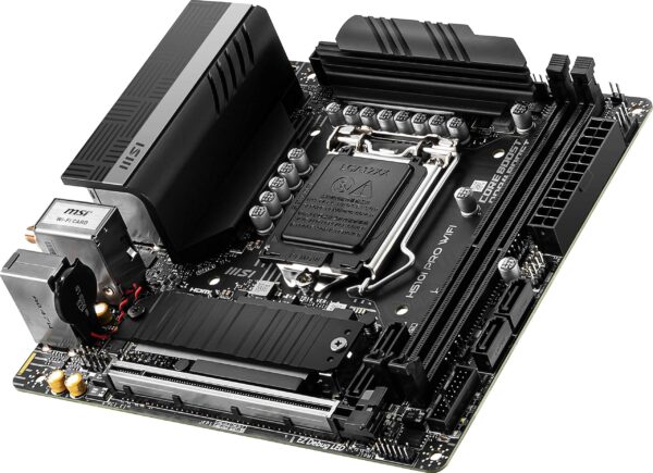 MSI H510I PRO WiFi ProSeries Motherboard (Mini-ITX, 11th/10th Gen Intel Core, LGA 1200 Socket, DDR4, PCIe 4, M.2 Slot, USB 3.2 Gen 2, 2.5G LAN, HDMI/DP, WiFi 6E) (Renewed) - Image 3