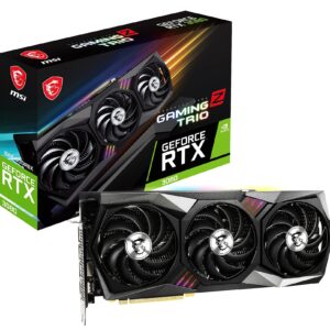 MSI Gaming GeForce RTX 3080 Gaming Z Trio 10G LHR 10GB GDRR6X 320-Bit HDMI/DP Nvlink Torx Fan 4 RGB Ampere Architecture Computer Gaming Graphics Card, NVIDIA GPU Video Cards for Gaming PC (Renewed)