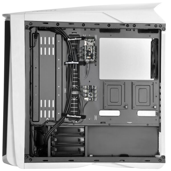 SilverStone SST-PM01WA-W - Primera Midi Tower ATX Gaming Computer Case, Silent High Airflow Performance, with Window, Blue LED, white - Image 4