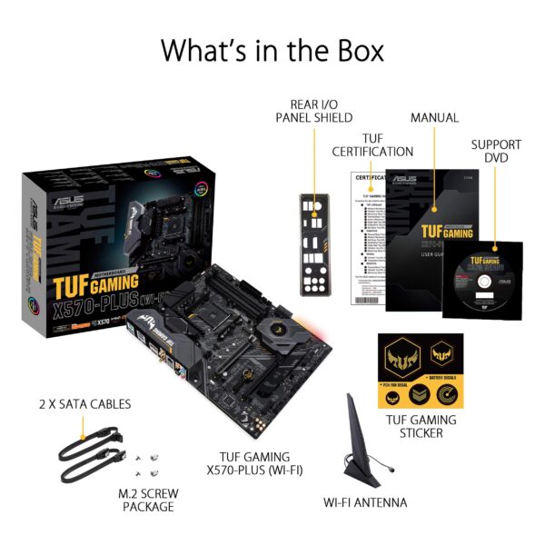 ASUS Tuf Gaming Plus AM4 AMD X570 ATX DDR4-SDRAM Motherboard (Renewed) - Image 7
