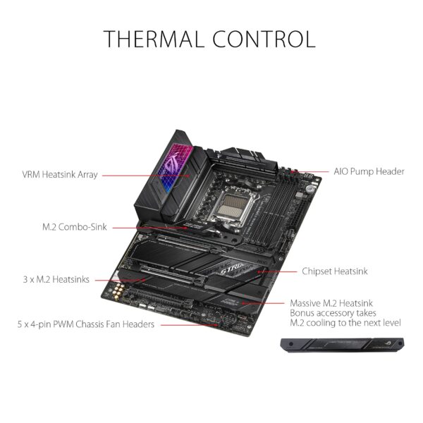 ASUS ROG Strix X670E-E Gaming Socket AM5(LGA 1718) Ryzen 7000 ATX Gaming Motherboard(18+2 Power Stages,PCIe® 5.0, DDR,4xM.2 Slots,USB 3.2 Gen 2x2, WiFi 6E,PCIe Slot Q-Release, M.2 Q-Latch) (Renewed) - Image 4