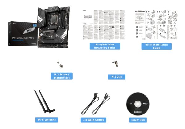 MSI PRO Z790-A WiFi DDR4 ProSeries Motherboard (Supports 12th/13th Gen Intel Processors, LGA 1700, DDR4, PCIe 5.0, M.2, 2.5Gbps LAN, USB 3.2 Gen2, Wi-Fi 6E, ATX) (Renewed) - Image 7