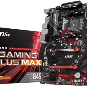 MSI Performance Gaming AMD Ryzen 2ND and 3rd Gen AM4 M.2 USB 3 DDR4 DVI HDMI Crossfire ATX Motherboard (B450 Gaming Plus Max) (Renewed)