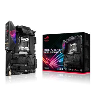 ASUS ROG Strix X299-E Gaming II ATX Gaming Motherboard (Intel X299) LGA 2066, Wi-Fi 6 (802.11ax), 2.5 GBS LAN, 8X DIMM Max. 256GB, USB 3.2 Gen 2, 8X SATA, 3X M.2, OLED and Aura Sync RGB (Renewed)