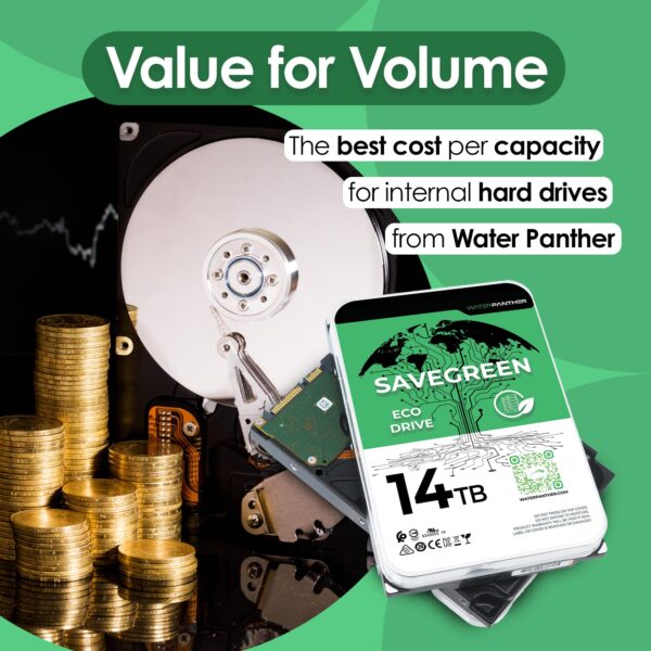 Water Panther SaveGreen Eco Series 14TB 7.2K RPM SATA 6Gb/s 512e CMR HDD - Image 6