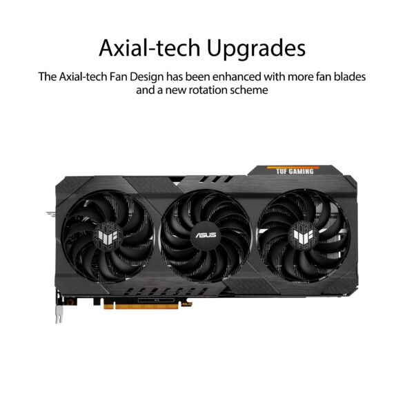 ASUS TUF Gaming AMD Radeon RX 6800 OC Edition Graphics Card (PCIe 4.0, 16GB GDDR6, HDMI 2.1, DisplayPort 1.4a, Dual Ball Fan Bearings, All-Aluminum Shroud, Reinforced Frame, GPU Tweak II) (Renewed) - Image 2