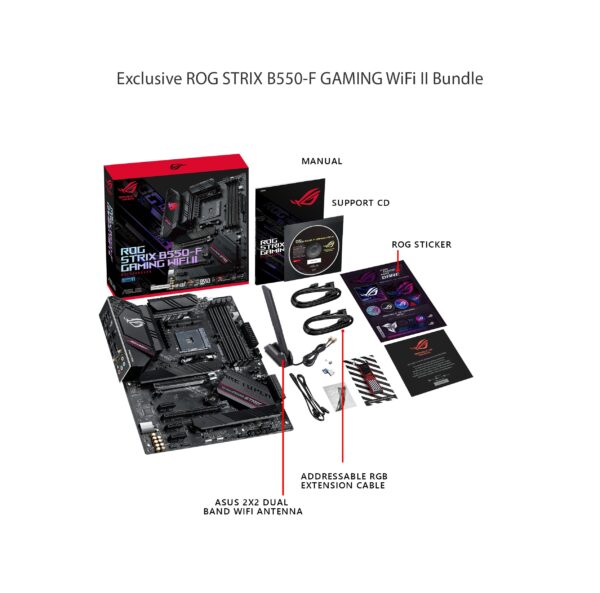 Asus ROG Strix B550-F Gaming WiFi II AMD AM4 (3rd Gen Ryzen) ATX Gaming Motherboard (PCIe 4.0,WiFi 6E, 2.5Gb LAN, BIOS Flashback, HDMI 2.1, Addressable Gen 2 RGB Header and Aura Sync) (Renewed) - Image 6