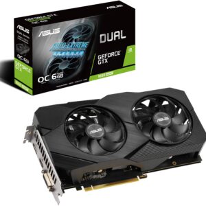 ASUS GeForce GTX 1660 Super Overclocked 6GB Dual-Fan Evo Edition VR Ready HDMI DisplayPort DVI Graphics Card (DUAL-GTX1660S-O6G-EVO) (Renewed)