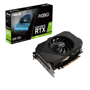 ASUS Phoenix NVIDIA GeForce RTX 3060 V2 Gaming Graphics Card- PCIe 4.0, 12GB GDDR6, HDMI, DisplayPort 1.4a, Axial-tech Fan Design, Protective Backplate, Dual ball fan bearings, Auto-Extreme (Renewed)