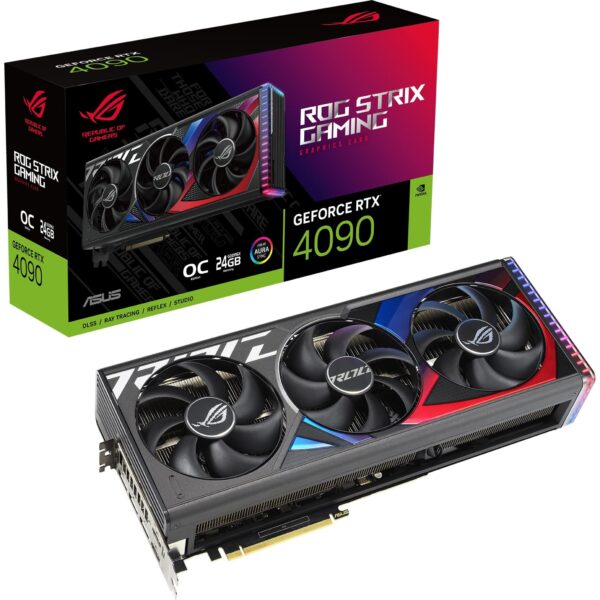 ASUS ROG Strix GeForce RTX® 4090 OC Edition Gaming Graphics Card (PCIe 4.0, 24GB GDDR6X, HDMI 2.1a, DisplayPort 1.4a) (Renewed)
