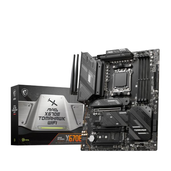 MSI MAG X670E Tomahawk WiFi Gaming Motherboard (AMD AM5, DDR5, PCIe 5.0, SATA 6Gb/s, M.2, USB 3.2 Gen 2, Wi-Fi 6E, 2.5Gbps LAN, HDMI/DP, ATX) (Renewed)