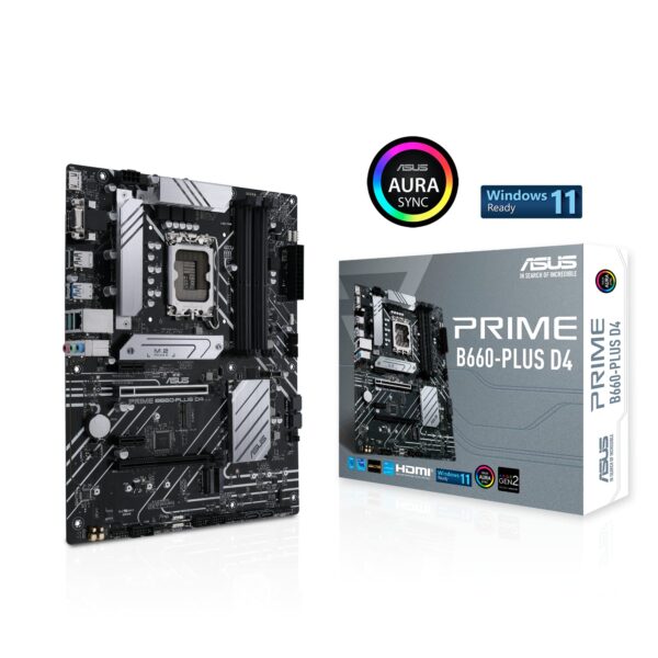 ASUS Prime B660-PLUS D4 LGA 1700(Intel 12th Gen) ATX Motherboard(PCIe 4.0, DDR4,3xM.2 Slots, 2.5Gb LAN, Rear USB 3.2 Gen 2x2 Type-C, Front USB 3.2 Gen 1 Type-C, Thunderbolt 4 Header Support) (Renewed) - Image 7