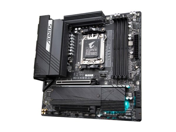 GIGABYTE B650M AORUS Elite AX (AM5/ LGA 1718/ AMD B650/ Micro-ATX/ 5-Year Warranty/ DDR5/ 2* M.2/ PCIe 5.0/ USB 3.2 Gen2X2 Type-C/Intel 2.5GbE LAN/Q-Flash Plus/EZ-Latch/Gaming Motherboard) (Renewed) - Image 4