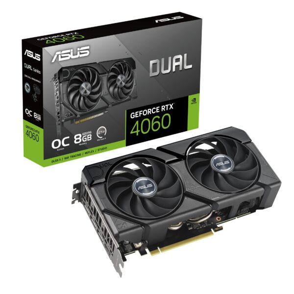 ASUS Dual GeForce RTX™ 4060 EVO OC Edition 8GB GDDR6 (PCIe 4.0, 8GB GDDR6, DLSS 3, HDMI 2.1a, DisplayPort 1.4a, Axial-tech Fan Design, 0dB Technology, Dual BIOS, Auto-Extreme Technology) (Renewed)