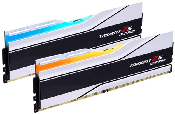G.SKILL Trident Z5 Neo RGB Series (AMD Expo) DDR5 RAM 32GB (2x16GB) 6000MT/s CL28-36-36-96 1.40V Desktop Computer Memory UDIMM - Matte White (F5-6000J2836G16GX2-TZ5NRW)
