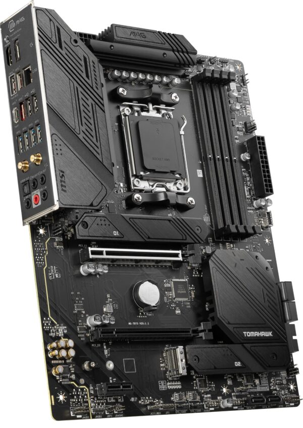 MSI MAG B650 Tomahawk WiFi Computer Gaming Motherboard (AM5, ATX, DDR5, PCIe 4.0, M.2, SATA 6Gb/s, USB 3.2 Gen 2, HDMI/DP, Wi-Fi 6E, AMD Ryzen 7000 Series Processors) AMD PC Motherboards (Renewed) - Image 4