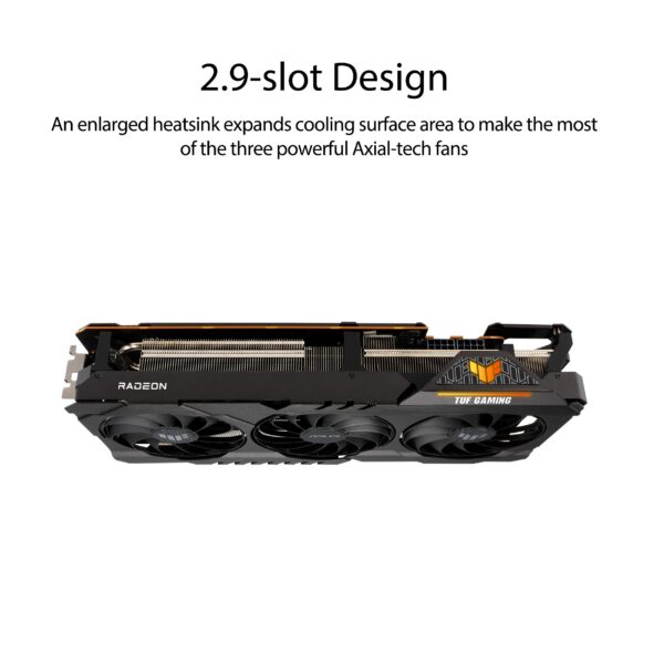 ASUS TUF Gaming AMD Radeon RX 6800 OC Edition Graphics Card (PCIe 4.0, 16GB GDDR6, HDMI 2.1, DisplayPort 1.4a, Dual Ball Fan Bearings, All-Aluminum Shroud, Reinforced Frame, GPU Tweak II) (Renewed) - Image 3