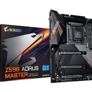 GIGABYTE Z590 AORUS Master (LGA 1200/Intel Z590/ATX/Triple M.2/PCIe 4.0/USB 3.2 Gen2X2 Type-C/Intel WiFi 6E/AQUANTIA 10GbE LAN/Gaming Motherboard) (Renewed)
