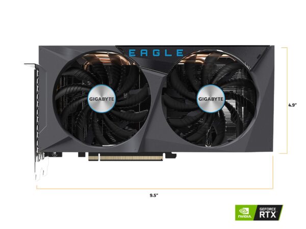 GIGABYTE GeForce RTX 3060 Eagle OC 12G Graphics Card, 2X WINDFORCE Fans, 12GB 192-bit GDDR6, GV-N3060EAGLE OC-12GD Video Card (Renewed) - Image 9