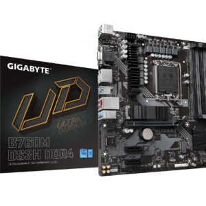GIGABYTE B760M C (LGA 1700/ Intel/ B760/ Micro ATX/ DDR5/ M.2/ PCIe 4.0/ USB 3.2 Gen 2 Type-C/Realtek Wi-Fi 1GbE LAN/Q-Flash Plus/PCIe EZ-Latch/Motherboard) (Renewed)