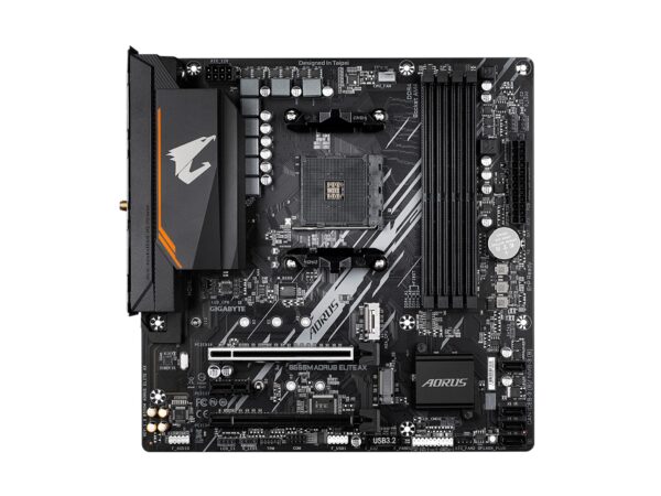 GIGABYTE B550M AORUS Elite AX (AM4/ AMD/ B550/ Micro ATX/Single M.2/ SATA 6Gb/s/USB 3.2 Gen 1/ Realtek GbE LAN/PCIe 4.0/ Motherboard) (Renewed) - Image 2