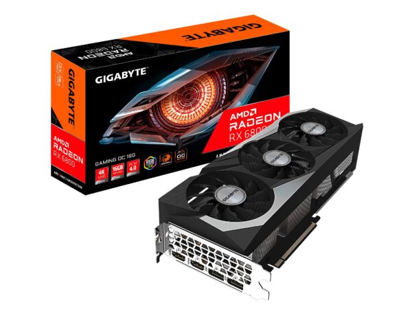 GIGABYTE AMD Radeon RX 6800 Gaming OC 16G Graphics Card, 16GB GDDR6 Memory, Powered by AMD RDNA 2, HDMI 2.1, WINDFORCE 3X Cooling System, GV-R68GAMING OC-16GD (Renewed)