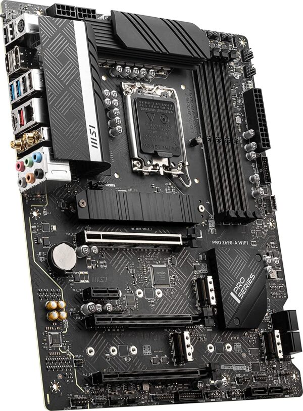 MSI PRO Z690-A WiFi ProSeries Motherboard (ATX, 12th Gen Intel Core, LGA 1700 Socket, DDR5, PCIe 5, 2.5G LAN, M.2 Slots, Wi-Fi 6E) (Renewed) - Image 4