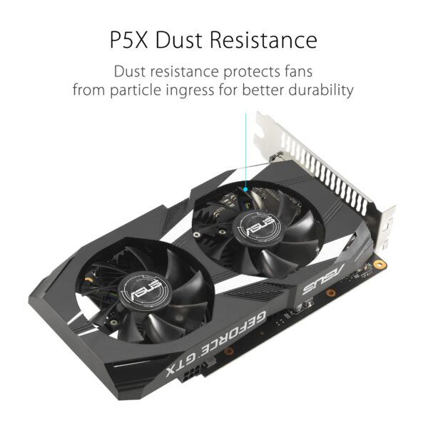 ASUS Dual GeForce® GTX 1650 V2 OC Edition 4GB GDDR6 (PCIE 3.0, 4GB GDDR6 memory, HDMI 2.0b, DisplayPort 1.4a, DVI-D, IP5X Dust Resistant, Auto-Extreme) (Renewed) - Image 2