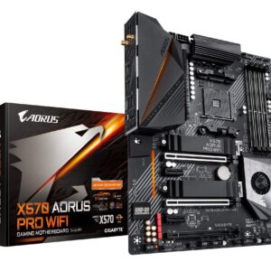 GIGABYTE X570 AORUS PRO WiFi (AMD Ryzen 3000/X570/ATX/PCIe4.0/DDR4/USB3.1/Realtek ALC1220-VB/Fins-Array Heatsink/RGB Fusion 2.0/ 2xM.2 Thermal Guard/Gaming Motherboard) (Renewed)