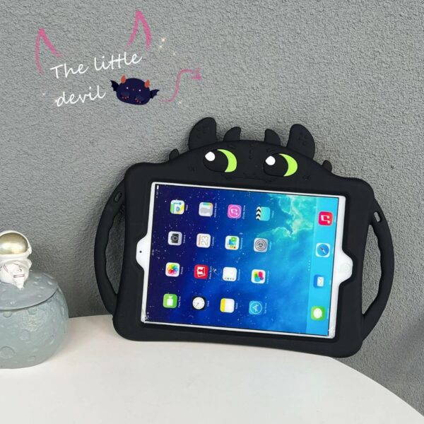 Compatible IPA d 10.2 Case for IPA d9/8/7Generation Case (2021/2020/2019),Cartoon Cute Shockproof with Bracket,The Best Gift for Teenagers (Black) - Image 3