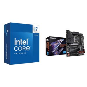 Intel® Core™ i7-14700K New Gaming Desktop Processor 20 cores with Integrated Graphics - Unlocked & GIGABYTE Z790 AORUS Elite AX