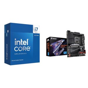 Intel® Core™ i7-14700KF New Gaming Desktop Processor 20 cores - Unlocked & GIGABYTE Z790 AORUS Elite AX
