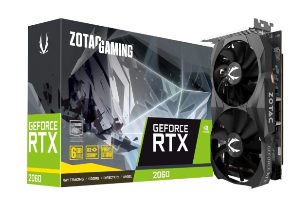 ZOTAC GAMING GeForce RTX 2060 6GB GDDR6 192-bit Gaming Graphics Card, Super Compact, ZT-T20600K-10M (Renewed)