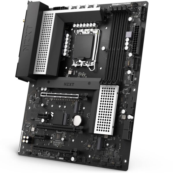 NZXT N5 Z690 Motherboard - N5-Z69XT-W1 - Intel Z690 chipset (Supports 12th Gen CPUs) - ATX Gaming Motherboard - Integrated I/O Shield - WiFi 6E connectivity - Bluetooth V5.2 - White (Renewed)