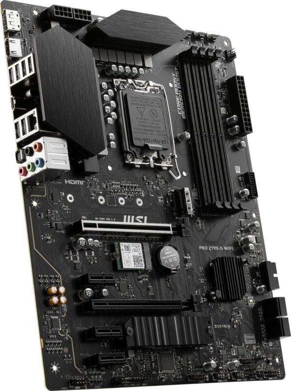 MSI PRO Z790-S WiFi ProSeries Motherboard (Supports 12th/13th Gen Intel Processors, LGA 1700, DDR5, PCIe 5.0, M.2, 2.5Gbps LAN, USB 3.2 Gen2, Wi-Fi 6E, ATX) (Renewed) - Image 4